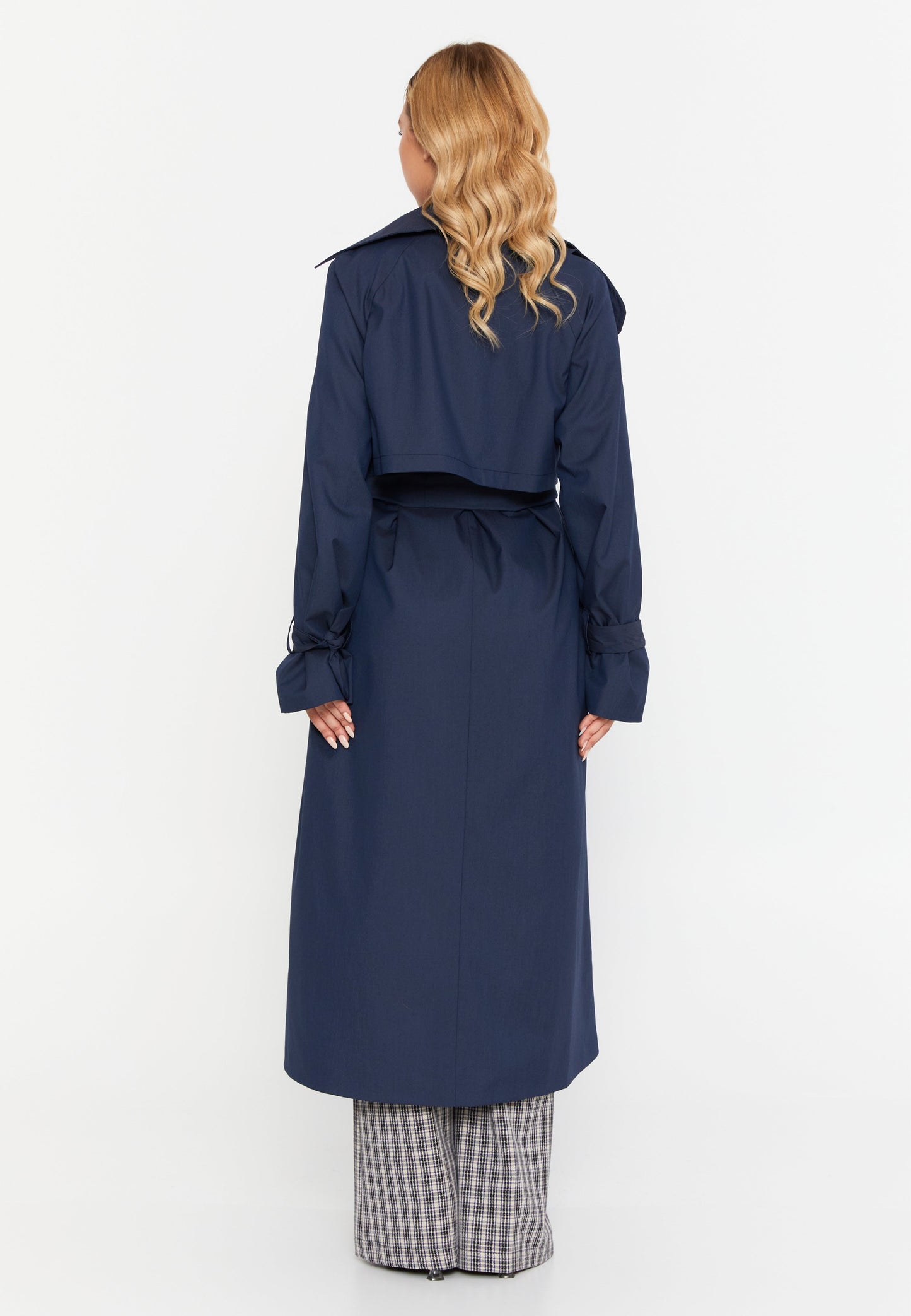 Long Sleeve Regular Trenchcoat Navy - Unit Price:83$