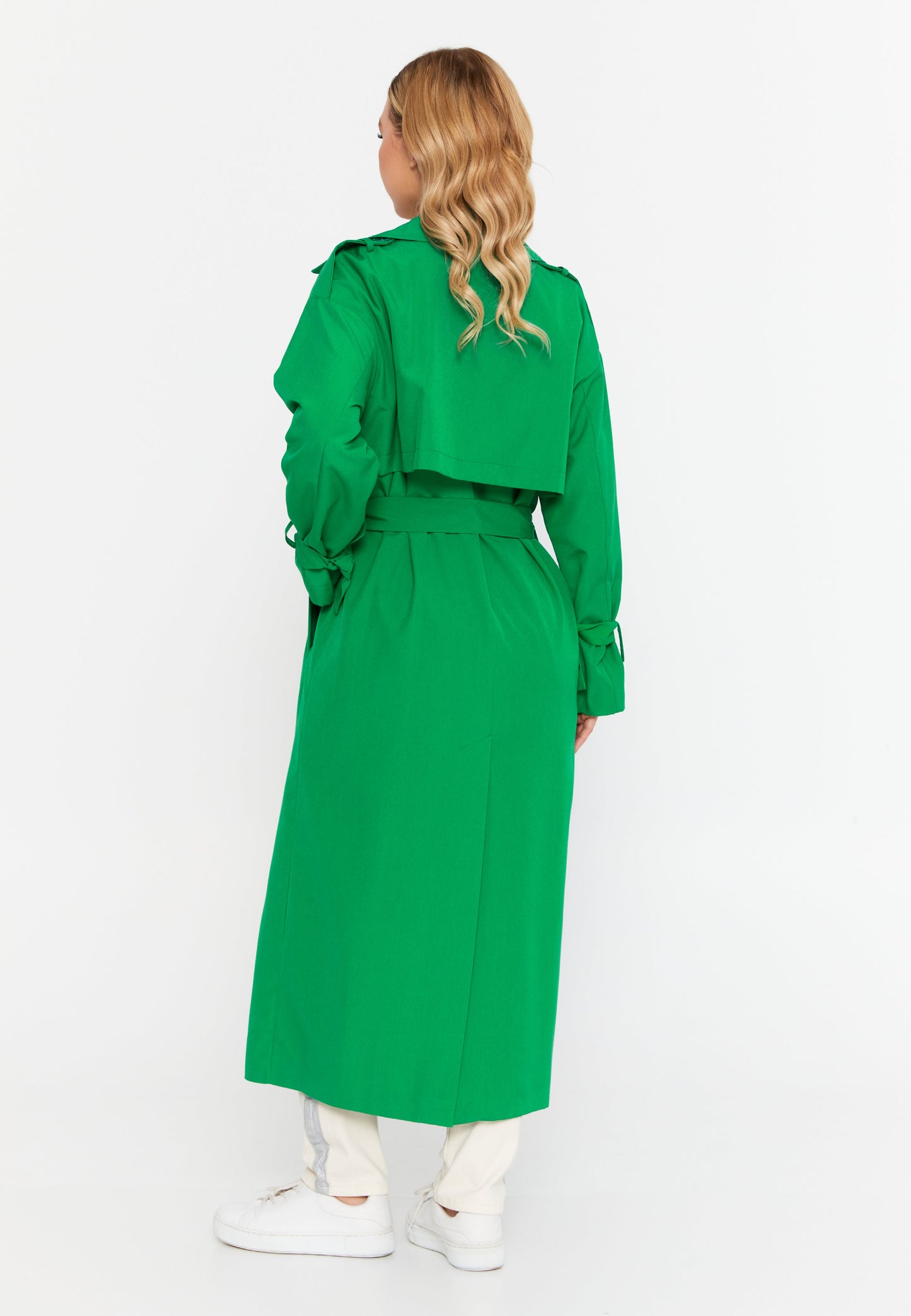 Long Sleeve Regular Trenchcoat Green - Unit Price:71$