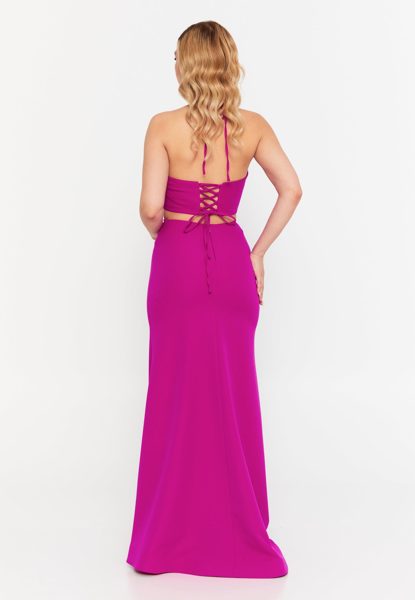 Sleeveless Maxi Viscose Mermaid Regular Wedding Guest Dress Fuchsia - Unit Price: 99$