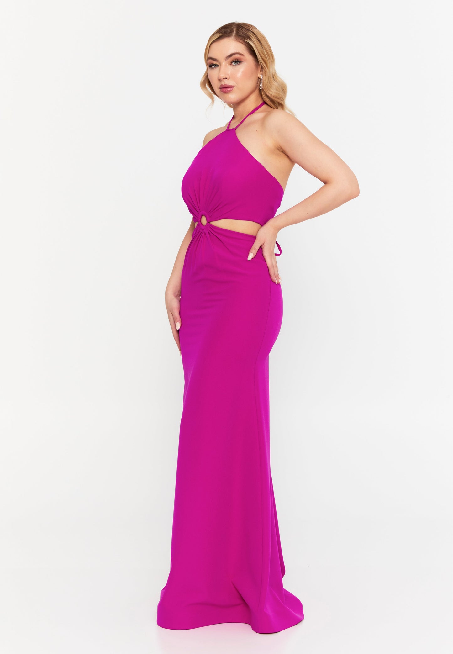 Sleeveless Maxi Viscose Mermaid Regular Wedding Guest Dress Fuchsia - Unit Price: 99$