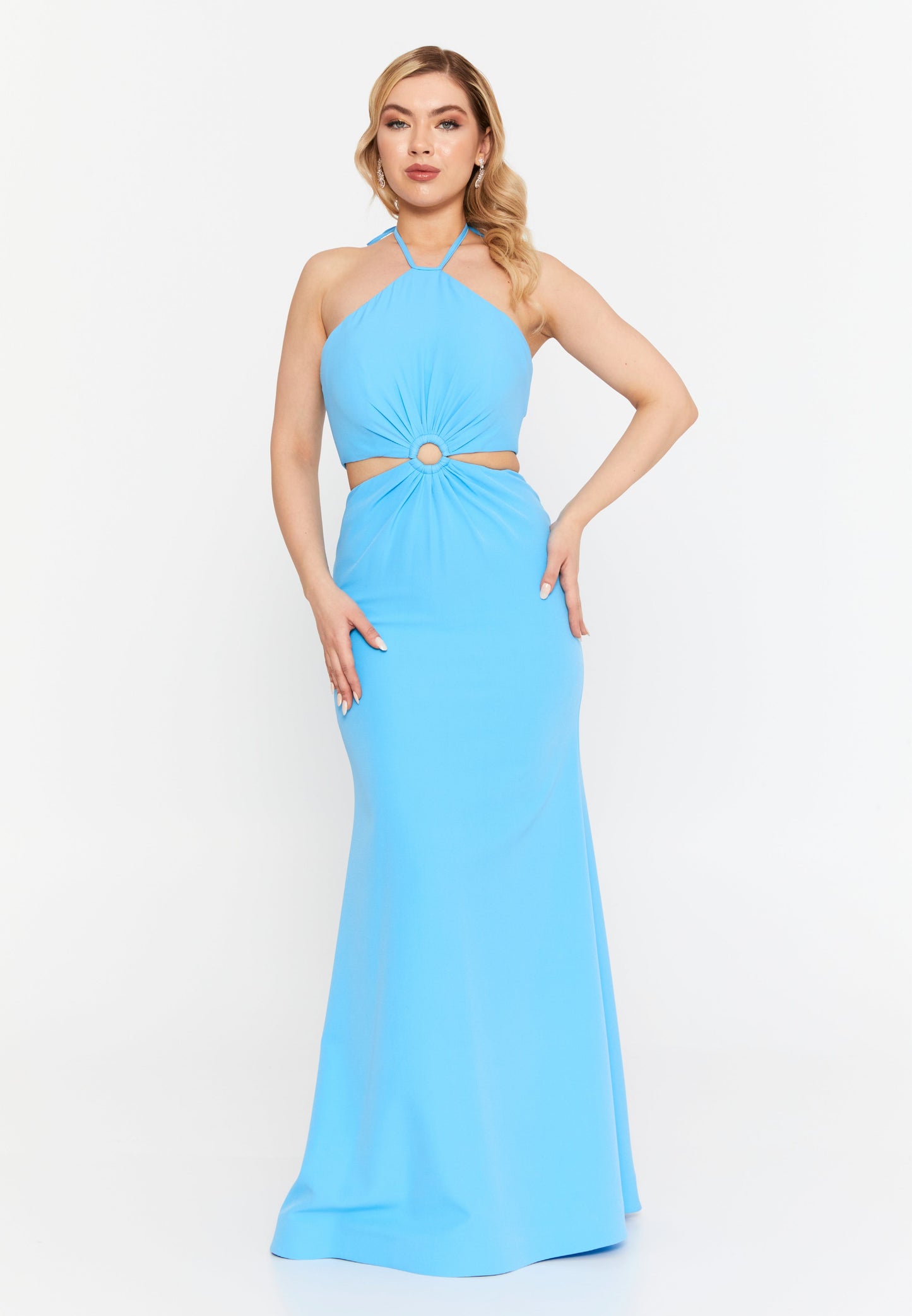 Sleeveless Maxi Viscose Mermaid Regular Wedding Guest Dress Blue - Unit Price: 99$