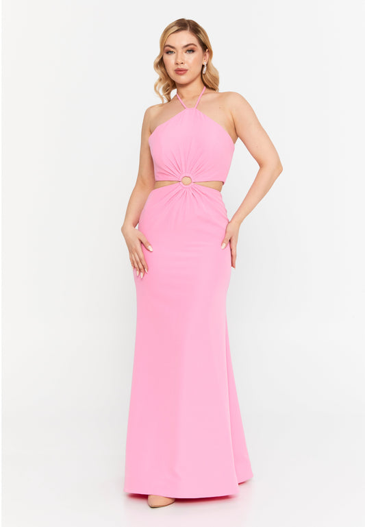 Sleeveless Maxi Viscose Mermaid Regular Wedding Guest Dress Pink - Unit Price: 99$