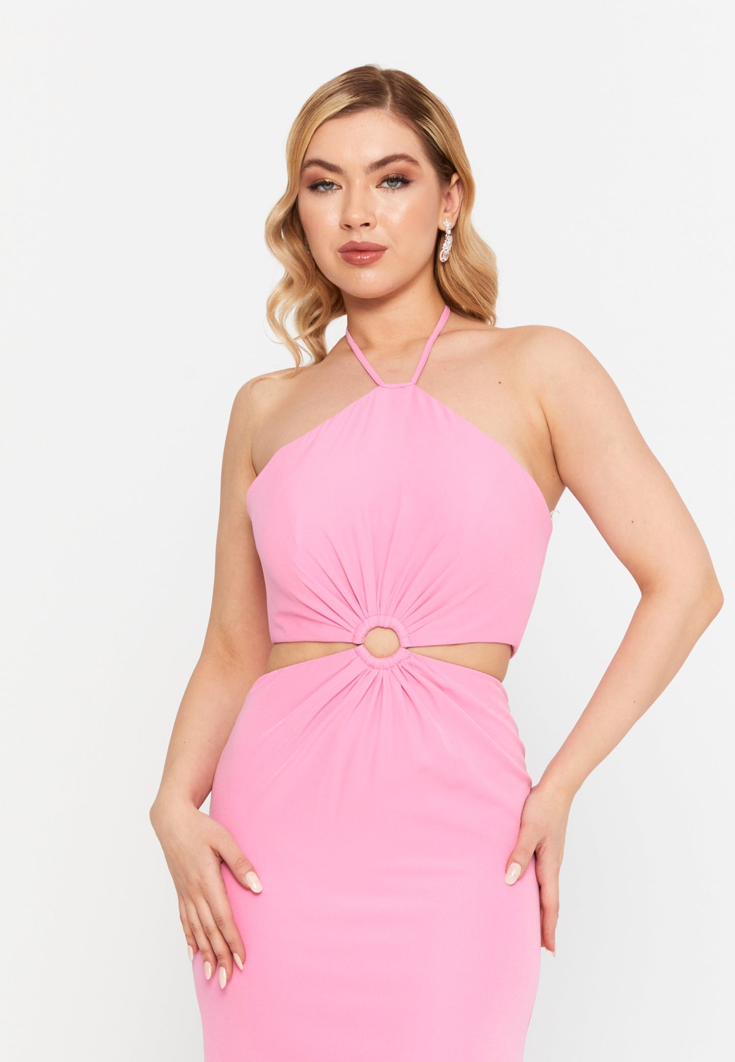 Sleeveless Maxi Viscose Mermaid Regular Wedding Guest Dress Pink - Unit Price: 99$