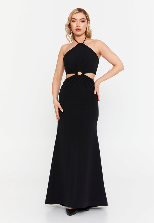 Sleeveless Maxi Viscose Mermaid Regular Wedding Guest Dress Black - Unit Price: 99$