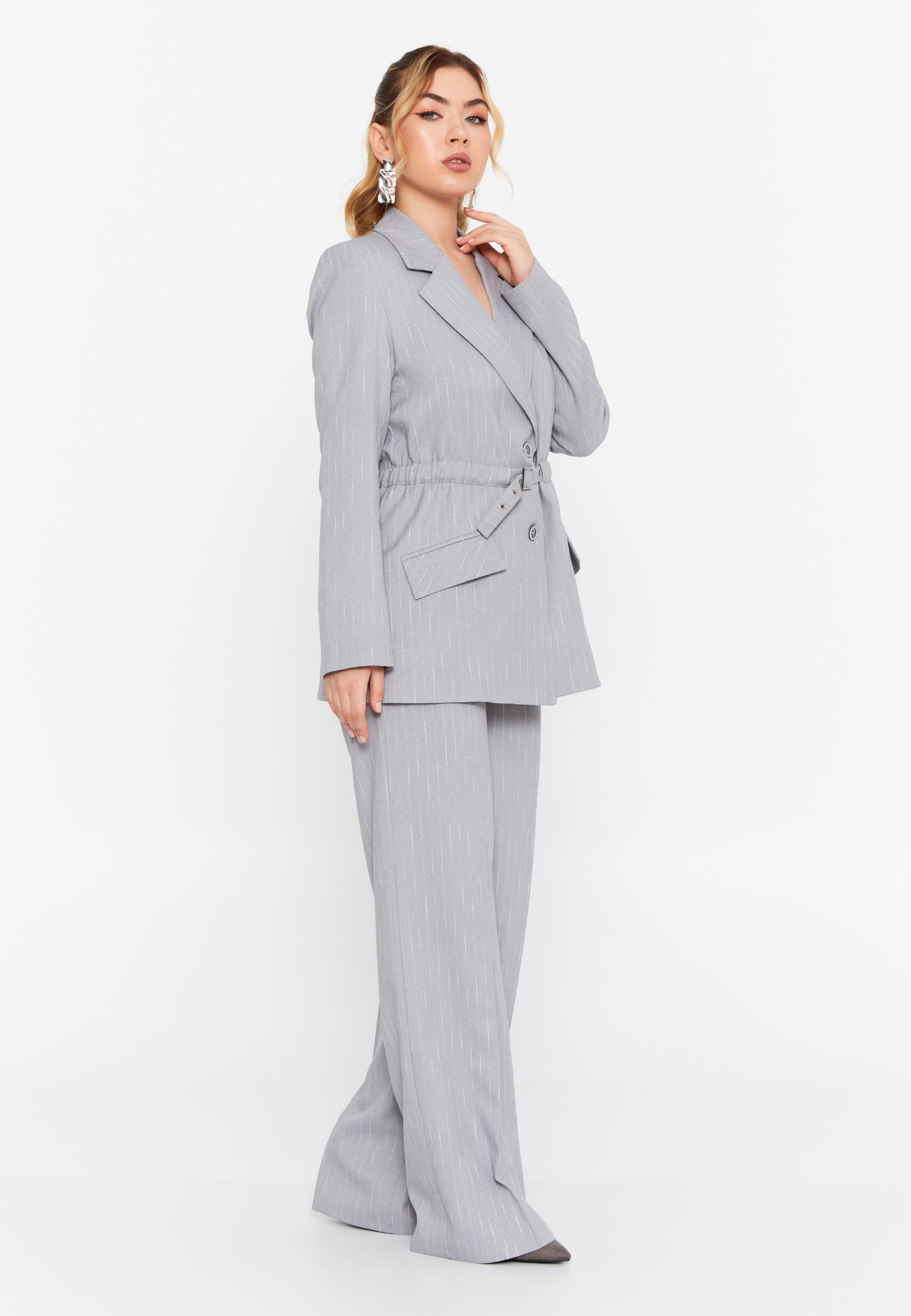 Long Sleeve Regular Suit Grey - Unit Price: 82$