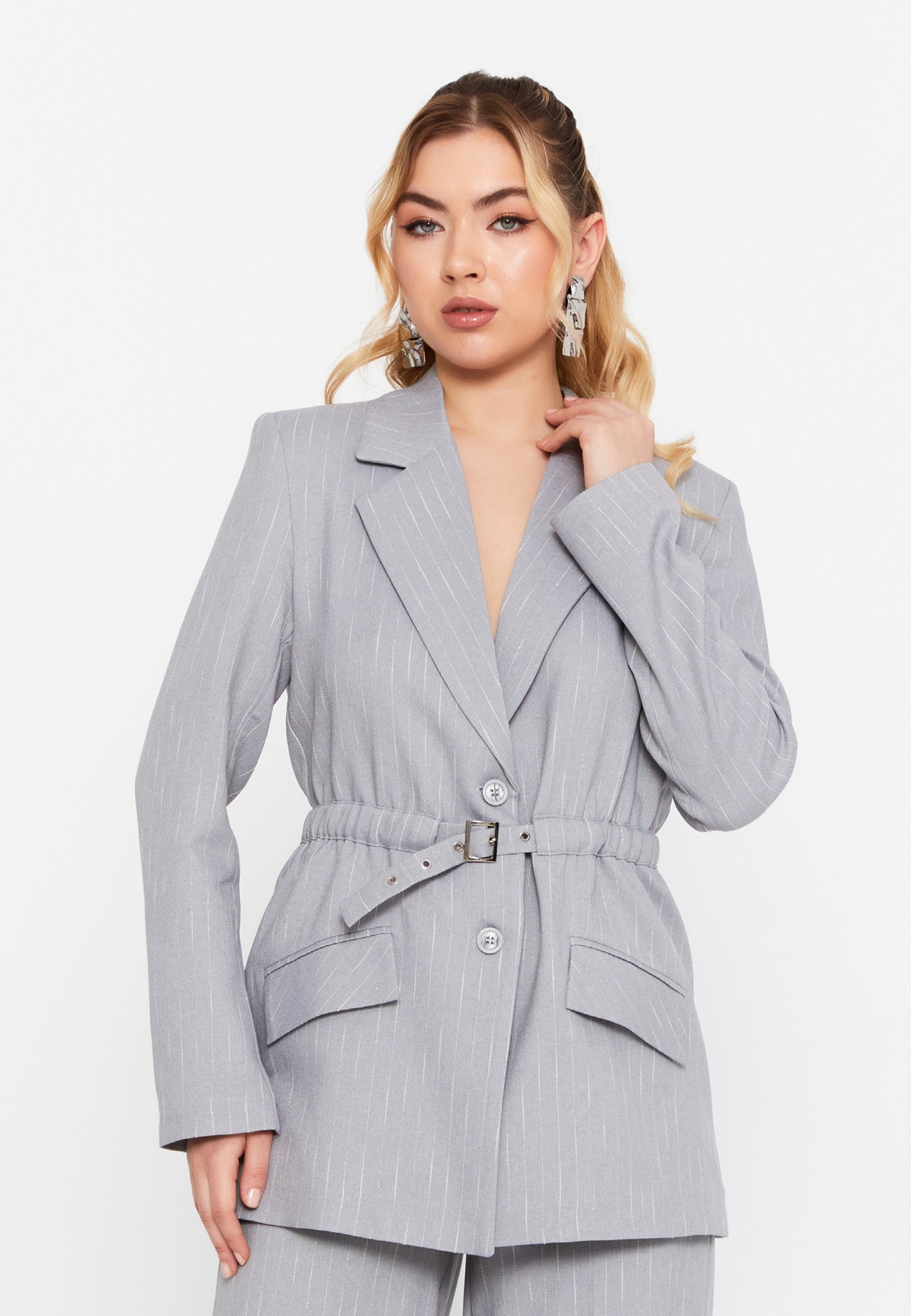 Long Sleeve Regular Suit Grey - Unit Price: 82$