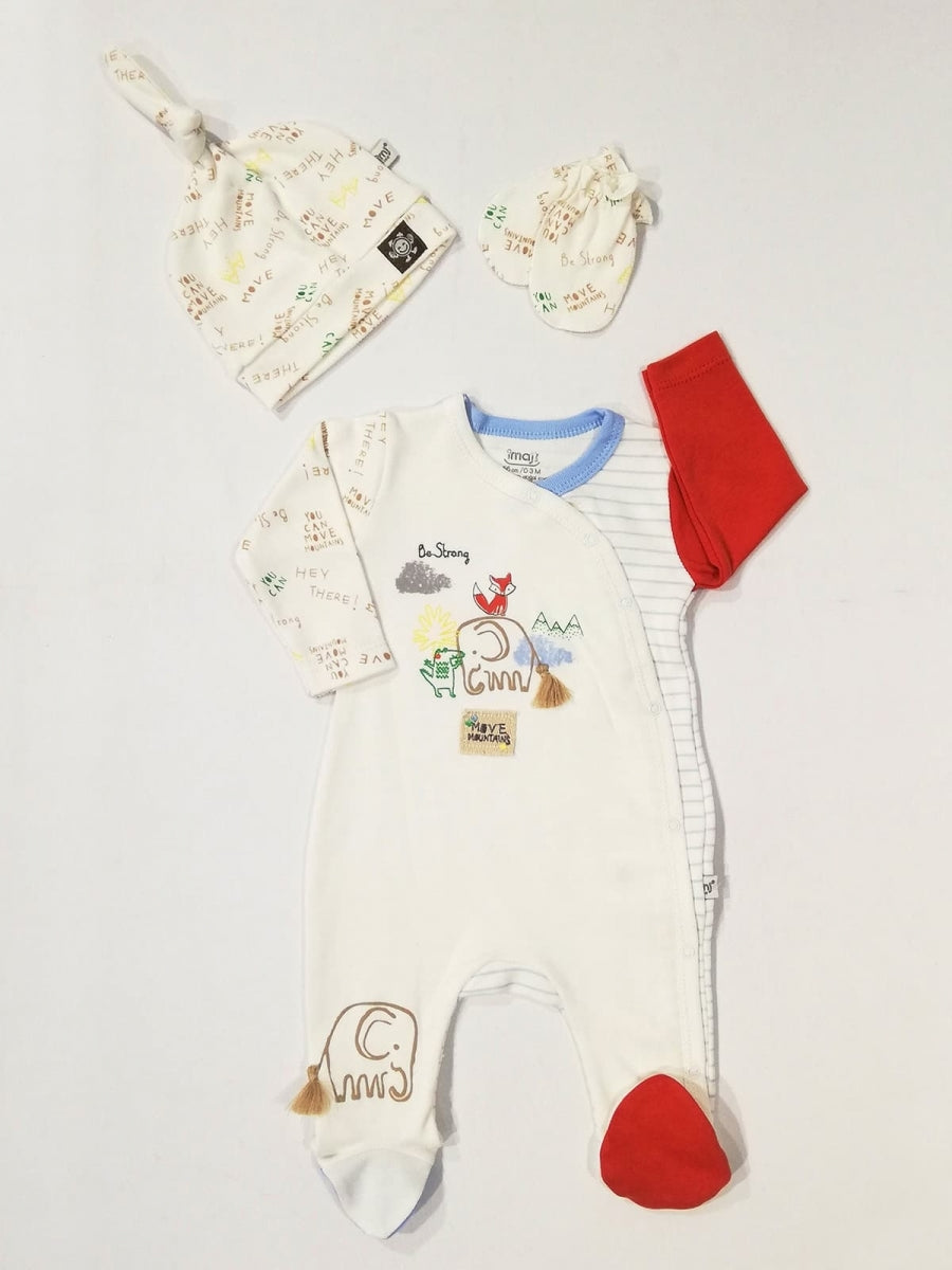 Elephant Men's Hat Overalls 0-3-6 Months Unit Price: $5.70